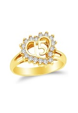 outstanding 15 years cubic zirconia gold baby ring